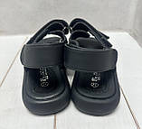 Дитячі стильні босоніжки Jong Golf  для дівчинки 32-37  чорні, фото 7