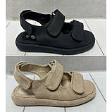 Дитячі стильні босоніжки Jong Golf  для дівчинки 32-37  чорні, фото 6