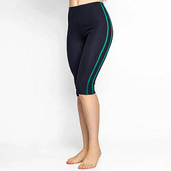 Чорні X/Б бриджі з темно-зеленими смужками ТМ "OK" (3XL) Розміри: 52- 54 (33043-2)