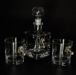 Набір для віскі "Молот 2" графин і 2 склянки Gorillas BBQ GL22