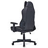 Геймерське крісло для комп'ютера Cyberlux Helios Black тканина/екошкіра, фото 8