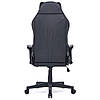 Геймерське крісло для комп'ютера Cyberlux Helios Black тканина/екошкіра, фото 10