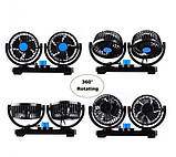 Автовентилятор салону Mitchell HX-T303 12V 4" c регулятором швидкості від прикурювача, фото 3