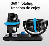 Автовентилятор салону Mitchell HX-T303 12V 4" c регулятором швидкості від прикурювача, фото 4