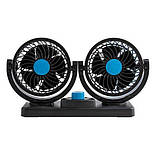 Автовентилятор салону Mitchell HX-T303 12V 4" c регулятором швидкості від прикурювача, фото 6