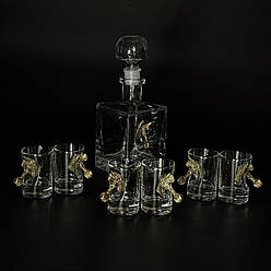 Набір "Молот 2" графин і 6 чарок Gorillas BBQ GL23