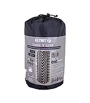 Спальний Надувний Килим (Каремат) Klymit Static V Luxe sl Stone Grey Сірий, фото 5