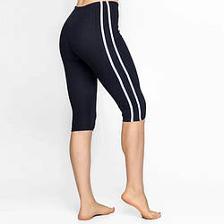 Чорні X/Б бриджі з білими смужками ТМ "OK" (3XL) Розміри: 52- 54 (33044-2)