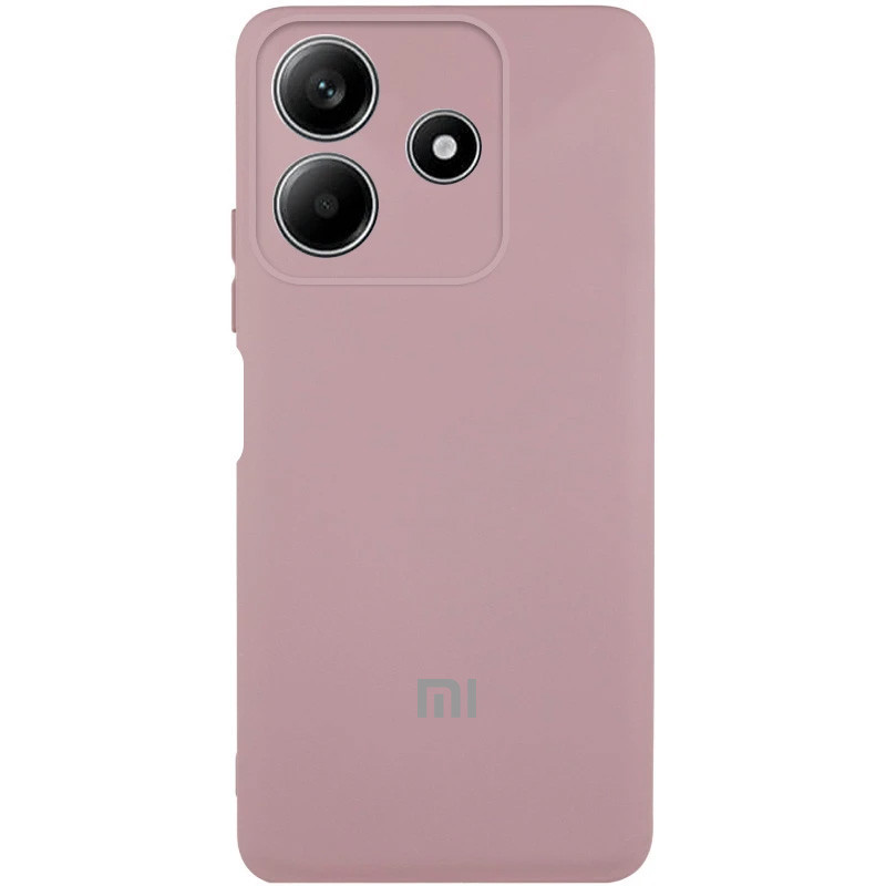 Чохол Silicone Cover Lakshmi Full Camera (AA) для Xiaomi Redmi Note 14 5G | Мікрофібра Рожевий / Pink Sand, фото 1