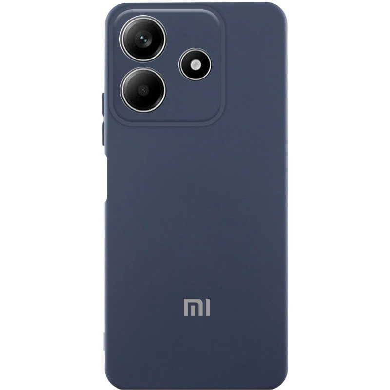 Чохол Silicone Cover Lakshmi Full Camera (AA) для Xiaomi Redmi Note 14 5G | Мікрофібра Синій / Midnight blue, фото 1