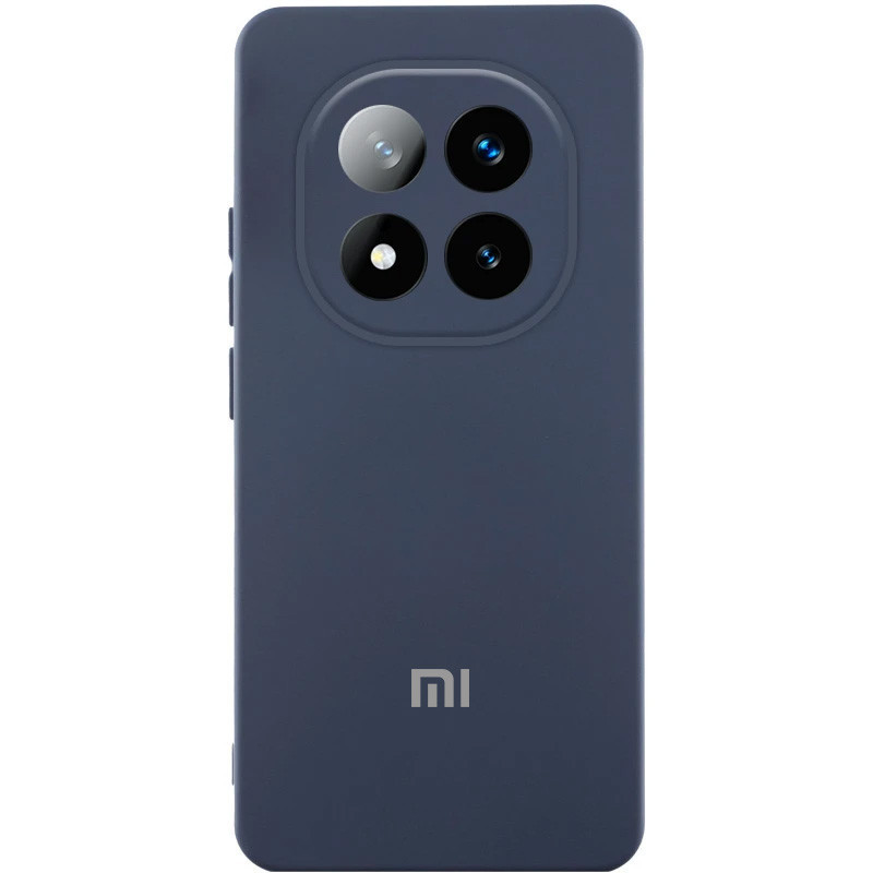 Чохол Silicone Cover Lakshmi Full Camera (AA) для Xiaomi Poco X7 | Мікрофібра Синій / Midnight Blue, фото 1