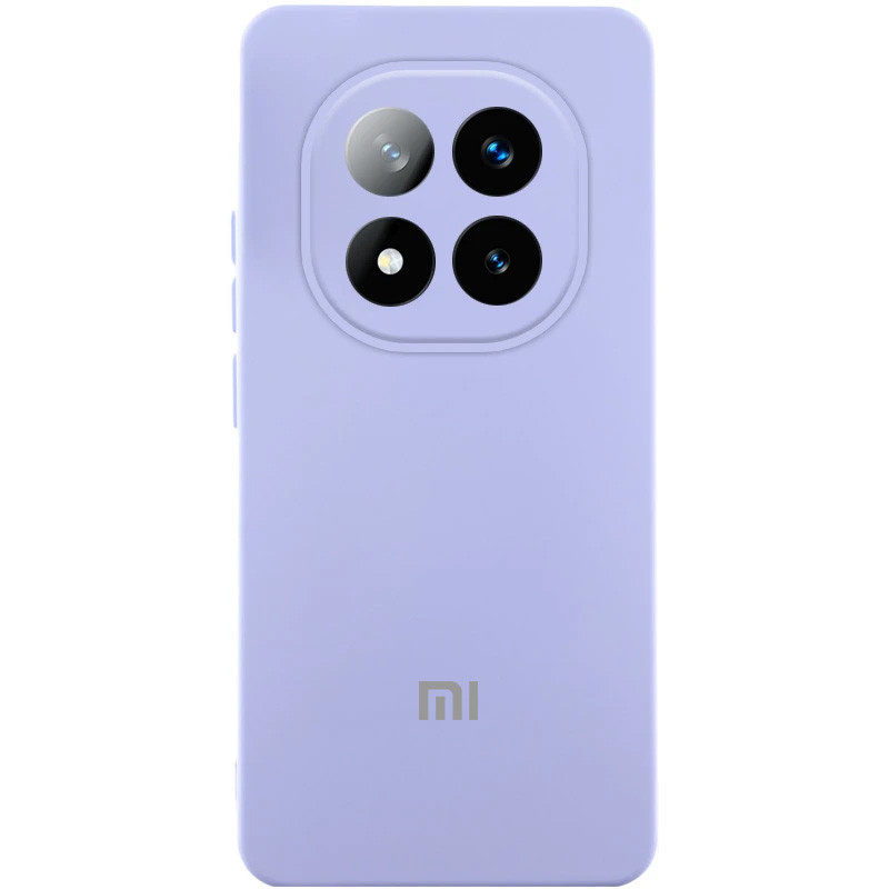 Чохол Silicone Cover Lakshmi Full Camera (AA) для Xiaomi Poco X7 | Мікрофібра Бузковий / Dasheen, фото 1