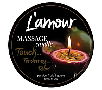 Масажна свічка з ароматом гуави та маракуї L'amour Passionfruit & Guava, 30 мл.