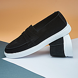 Чоловічі люксові лофери для шанувальників стилю замш, фото 8