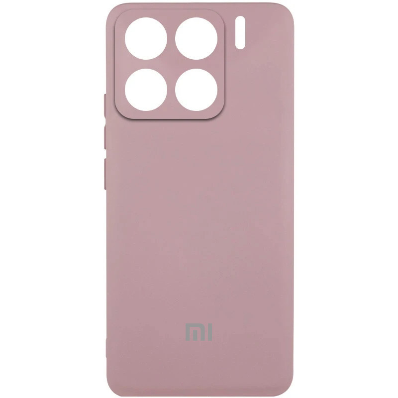 Чохол Silicone Cover Lakshmi Full Camera (AA) для Xiaomi 15 Pro | Мікрофібра Рожевий / Pink Sand, фото 1