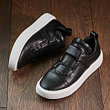 Чоловіче люксове брендове шкіряне взуття чорного кольору Edge, фото 2