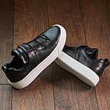 Чоловіче люксове брендове шкіряне взуття чорного кольору Edge, фото 3
