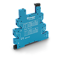 Розетка; MasterBASIC; 6-24В AC/DC; LED; захист кот.; затиск.; реле 34.51, 34.81; DIN-рейка; 6.2мм
