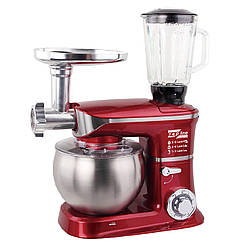 Кухонний комбайн 7в1 4200Вт 7л (м'ясорубка, міксер, блендер, тістоміс, штовхач) Zepline ZP-072