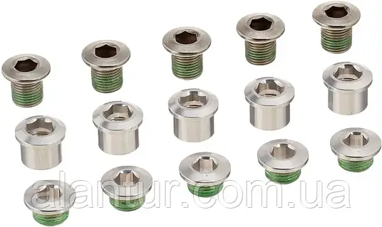 Бонки SRAM KIT 5 ALUM/STL SILVER для шатунов, 15 шт., надежные болты