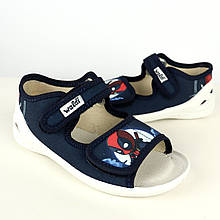 Відкриті текстильні босоніжки на хлопчика Дедпул текстильне взуття тм Waldi розмір