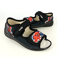 Босоніжки на хлопчика Людина Павук серія дитяче текстильне взуття тм Waldi розмір
