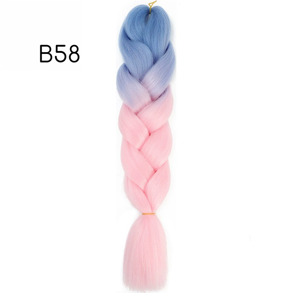Канекалон омбре B58 60 см блакитний/рожевий