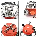 Газовий туристичний пальник з вітрозахистом + 5 шт балонів, фото 6