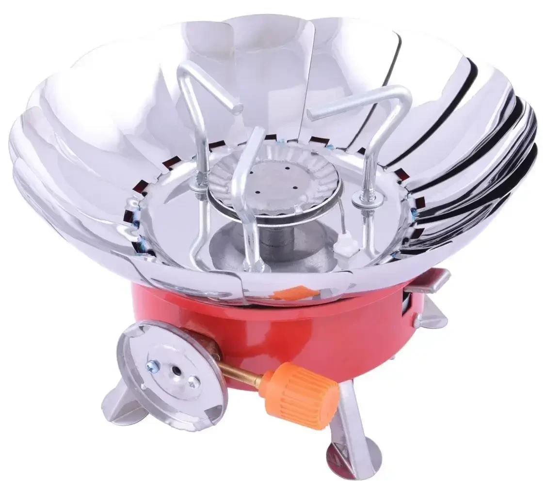 Портативний газовий пальник з вітрозахистом, фото 1