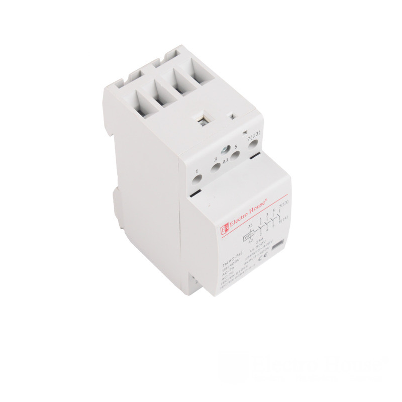 Контактор модульний 25 A  230V 4  нормально відкритих контакту, фото 1