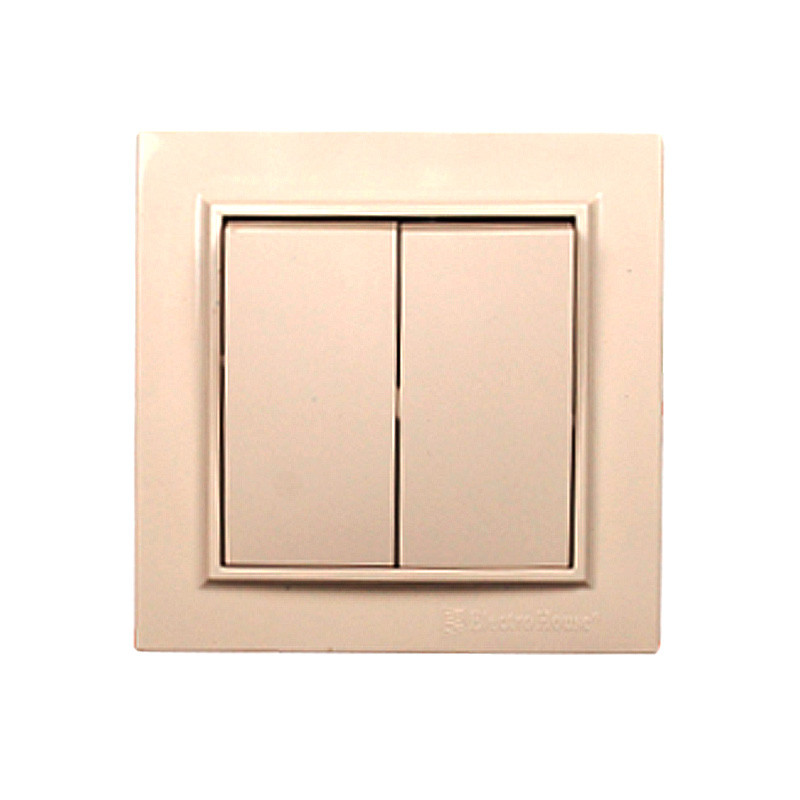 Вимикач подвійний Enzo Лате, фото 1