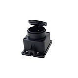 Розетка одномісна настінна із кришкою Каучук, фото 5