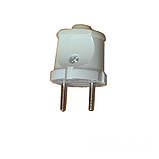 Вилка без зеземлення Білий у індивідуальній упаковці, фото 2