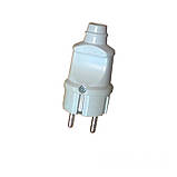 Вилка із заземленням Білий у індивідуальній упаковці, фото 2