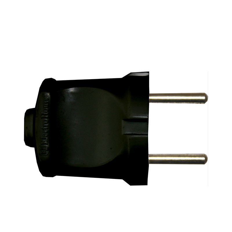 Вилка без заземлення Чорний, фото 1