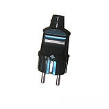 Вилка з заземленням  пряма Чорний, фото 2