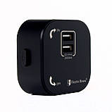 Розетка трекова подвійна USB Pandora Black (Чорний) 2,4 А, фото 2