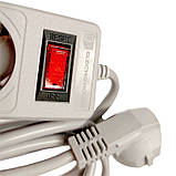 Мережевий фільтр 3 гнізда із заземленням, 5 м Сірий, фото 2