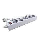 Мережевий фільтр 5  гнізд із заземленням, 3 м  Сірий, фото 3