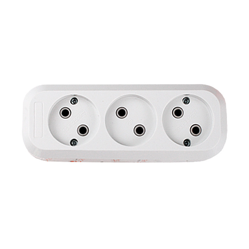 Колодка тримісна без заземлення, фото 1