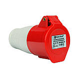 Силовий штепсельний роз'єм 4x16 (переносний)/3P+PE /16 А /380 – 415 В /IP44, фото 3