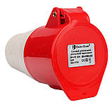 Силовий штепсельний роз'єм 4x32 (переносний)/3P+PE /32 A /380 – 415 В /IP44, фото 3