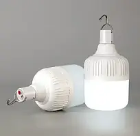 Акумуляторна LED лампа для кемпінгу 60W / Кемпінговий підвісний ліхтар-світильник на гачку