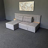 Диван-ліжко трансформер в тканині з тумбами, фото 4