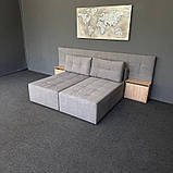Диван-ліжко трансформер в тканині з тумбами, фото 7