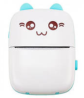 Дитячий міні термопринтер "Рожевий котик" + 5 рулонів паперу