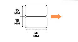 Етикетки Білі 30х15 мм 460 шт для NIIMBOT B21, B3S, B1