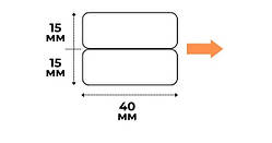 Етикетки Білі 40х15 мм 460 шт для NIIMBOT B21, B3S, B1
