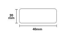 Етикетки 40х20 мм 320 шт Білі для NIIMBOT В21, B3S, B1