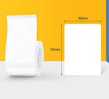 Етикетки 40х60 мм 125 шт Білі для NIIMBOT В21, B3S, B1